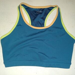 ZELOS Multi Color Women's Sports Bra Racerback Sz Small